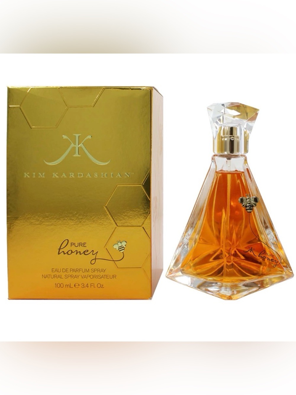 Kim Kardashian Pure Honey Eau de Parfum - Amber/Gold Bottle